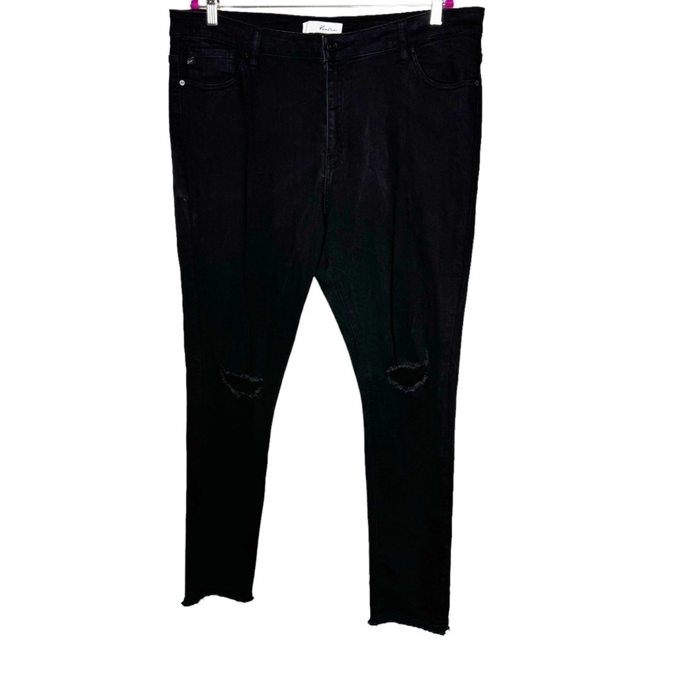 KanCan Southington High Rise Distressed Skinny Jeans Black 3XL